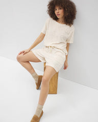 Jacquard Terry 5 Inch Short - PARCHMENT | Soma Women