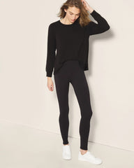 High-Rise Fleece Legging - BLACK | Soma Women