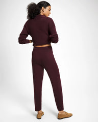 Premier Knit Straight Leg Ankle Pant - MERLOT | Soma Women