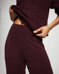 Premier Knit Straight Leg Ankle Pant - MERLOT | Soma Women