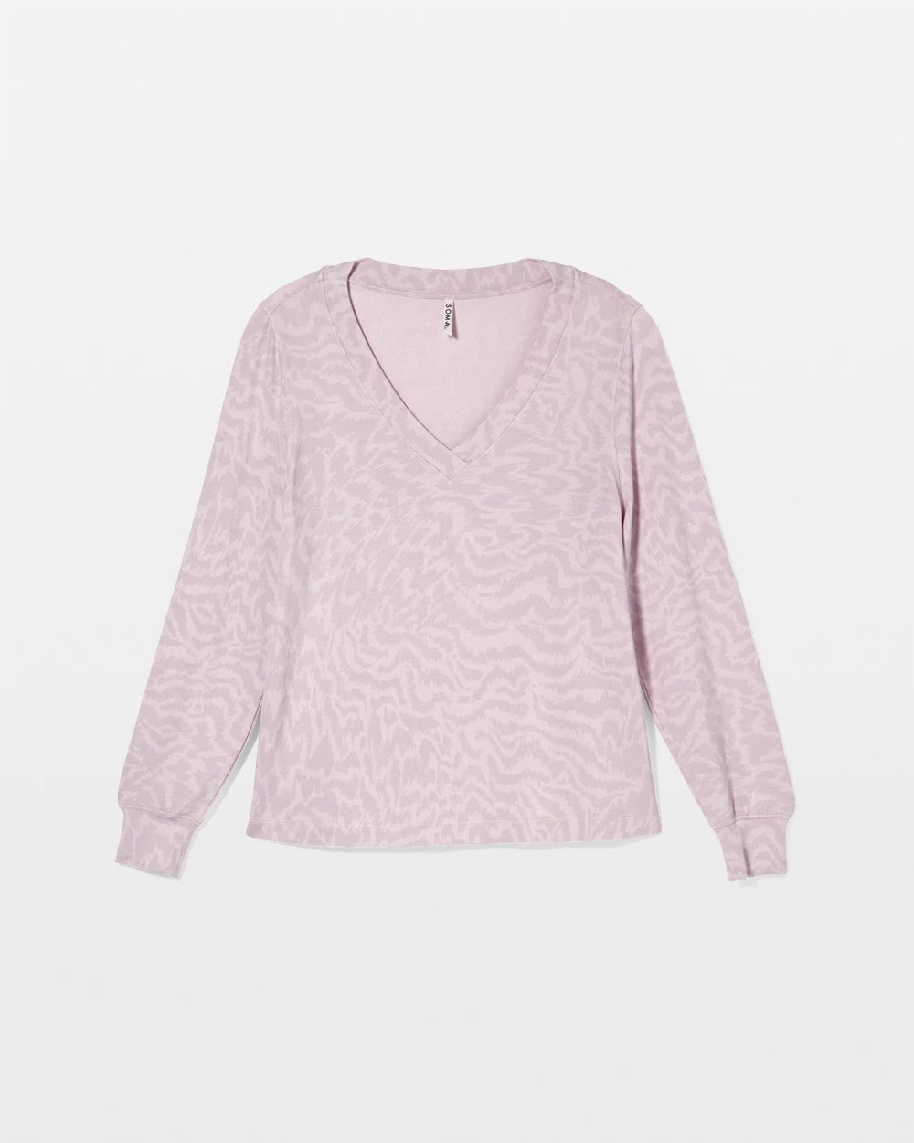 Long-Sleeve V-Neck Pajama Top - CANT BE TAMED LILAC | Soma Women