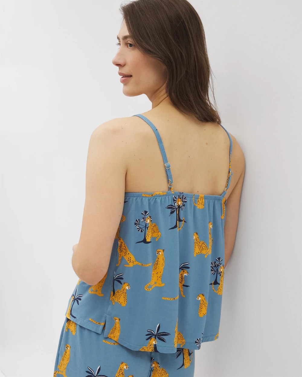 Smocked Pajama Cami - FELINE FUN BLUE HEAVEN | Soma Women