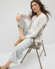 Cotton Open Stitch Cardigan - SALT MIST | Soma Women