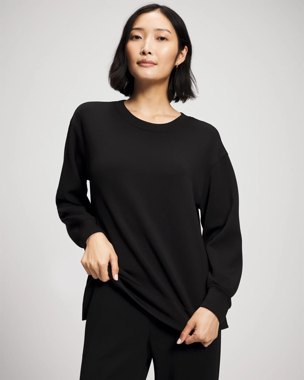 Modern Modal Crewneck Sweatshirt - BLACK | Soma Women