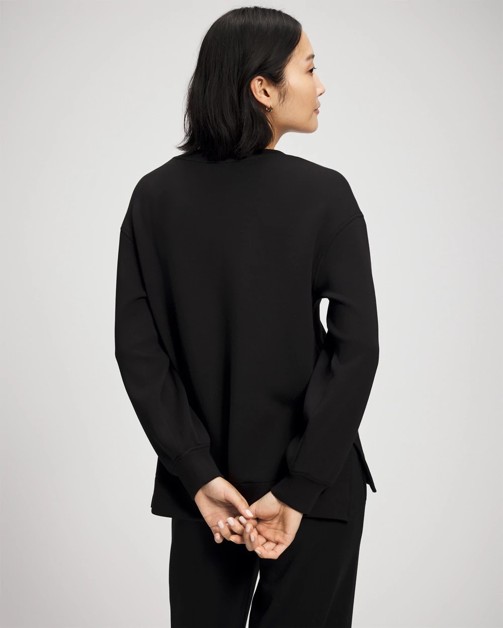Modern Modal Crewneck Sweatshirt - BLACK | Soma Women