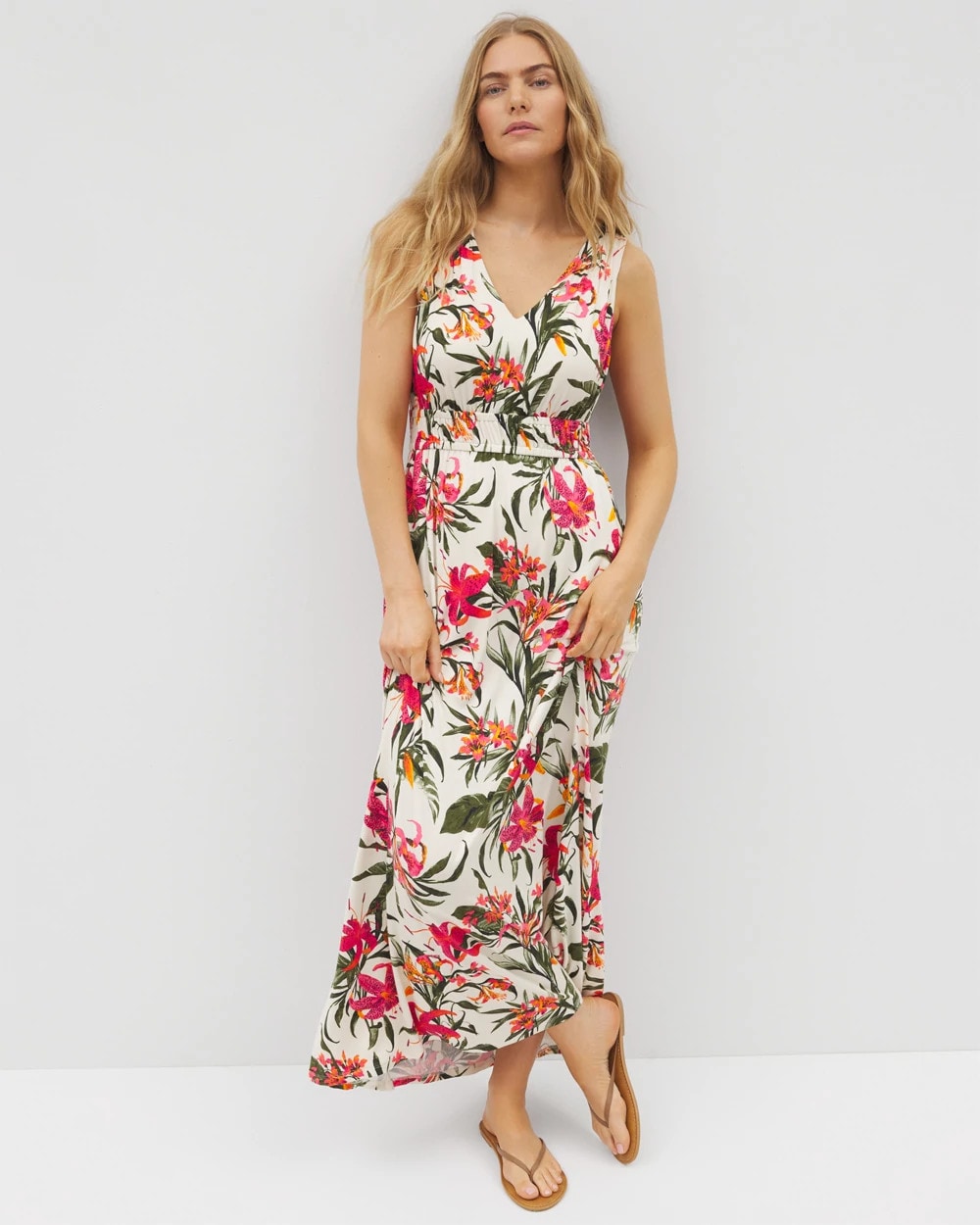 Riviera Surplice Maxi Bra Dress - LE TIGRE TROPIC PARCHMENT | Soma Women
