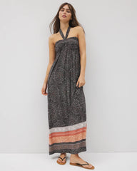 Retreat Maxi Bra Dress - POINTILLISM BORDER BLK | Soma Women