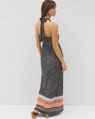Retreat Maxi Bra Dress - POINTILLISM BORDER BLK | Soma Women