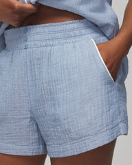 Pajama Shorts - CROSSDYE VINTAGE INDIGO | Soma Women