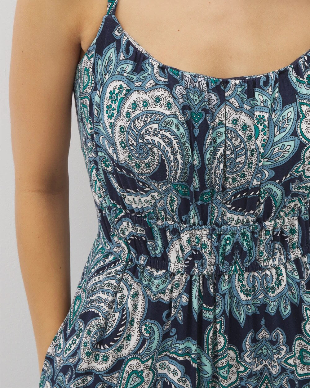 Paradiso Maxi Bra Dress - SHOW OFF PAISLEY NAVY | Soma Women