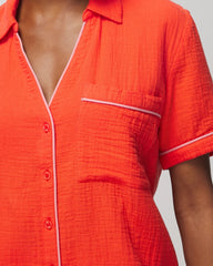 Short-Sleeve Pajama Top - ISLAND GUAVA | Soma Women