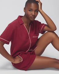 Short-Sleeve Pajama Top - VERMILLION | Soma Women