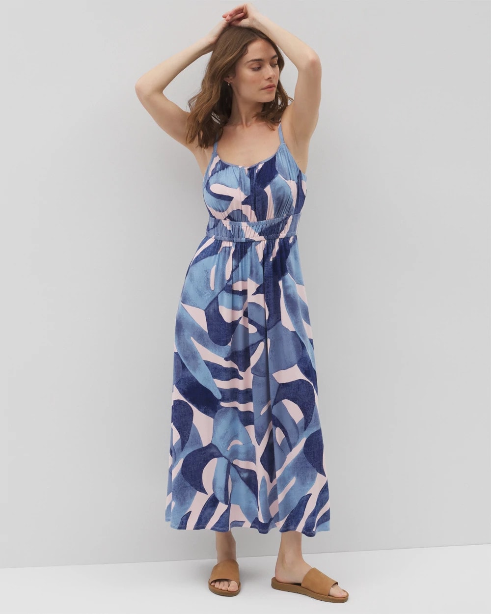 Soft Jersey Paradiso Midi Bra Dress - TROPICAL BREEZE GRAND SKY | Soma Women