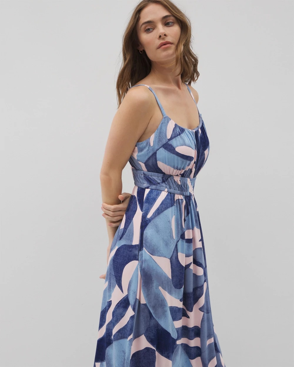 Soft Jersey Paradiso Midi Bra Dress - TROPICAL BREEZE GRAND SKY | Soma Women