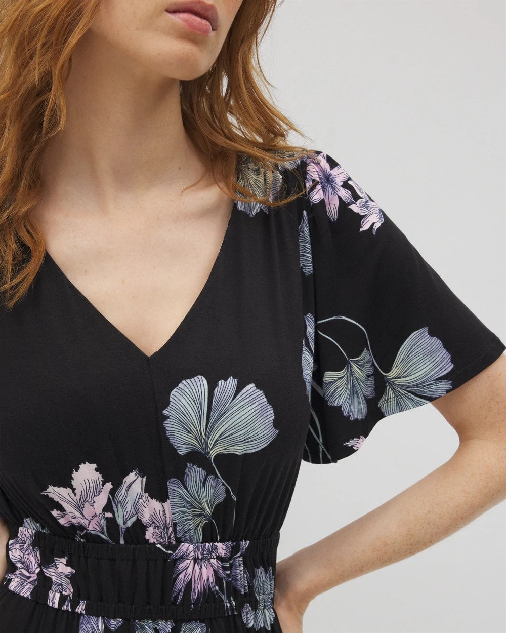 Oasis Midi Bra Dress - FLORAL HAVEN BLACK | Soma Women