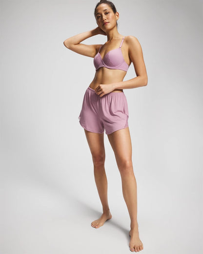 Lace Trim Pajama Short - LILAC WINE | Soma Women