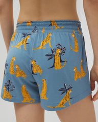Pajama Shorts - FELINE FUN BLUE HEAVEN | Soma Women