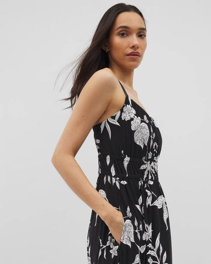 Paradiso Midi Bra Dress - PEACEFUL FLORA BLK | Soma Women