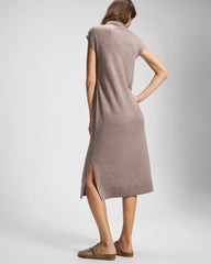Premier Knit Sweater Funnel Neck Midi Dress - HEATHER FAWN | Soma Women