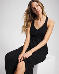 Soft Jersey Twist Front Maxi Dress - BLACK | Soma Women