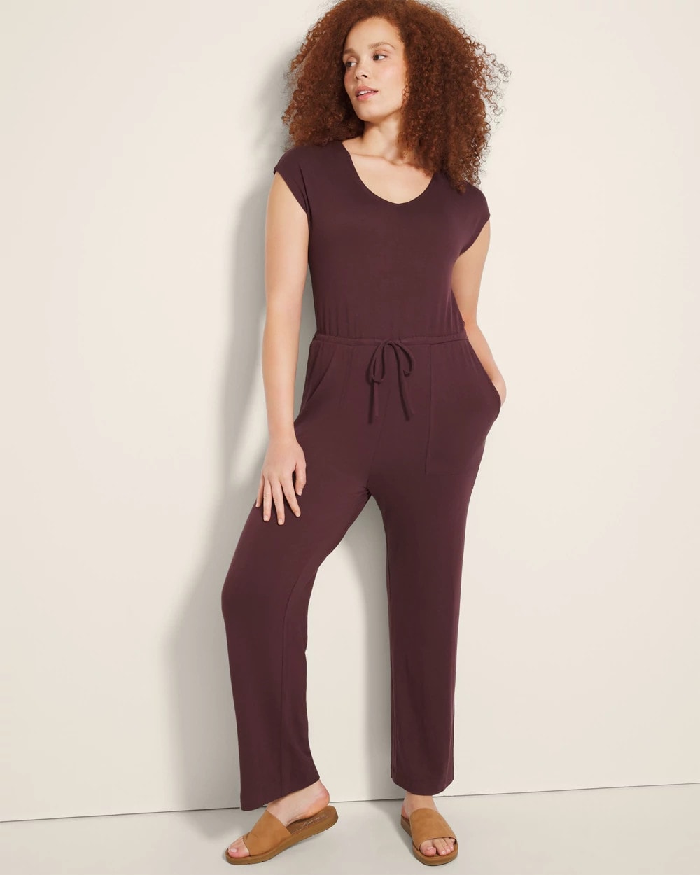 Wide-Leg Jumpsuit - PINOT NOIR | Soma Women