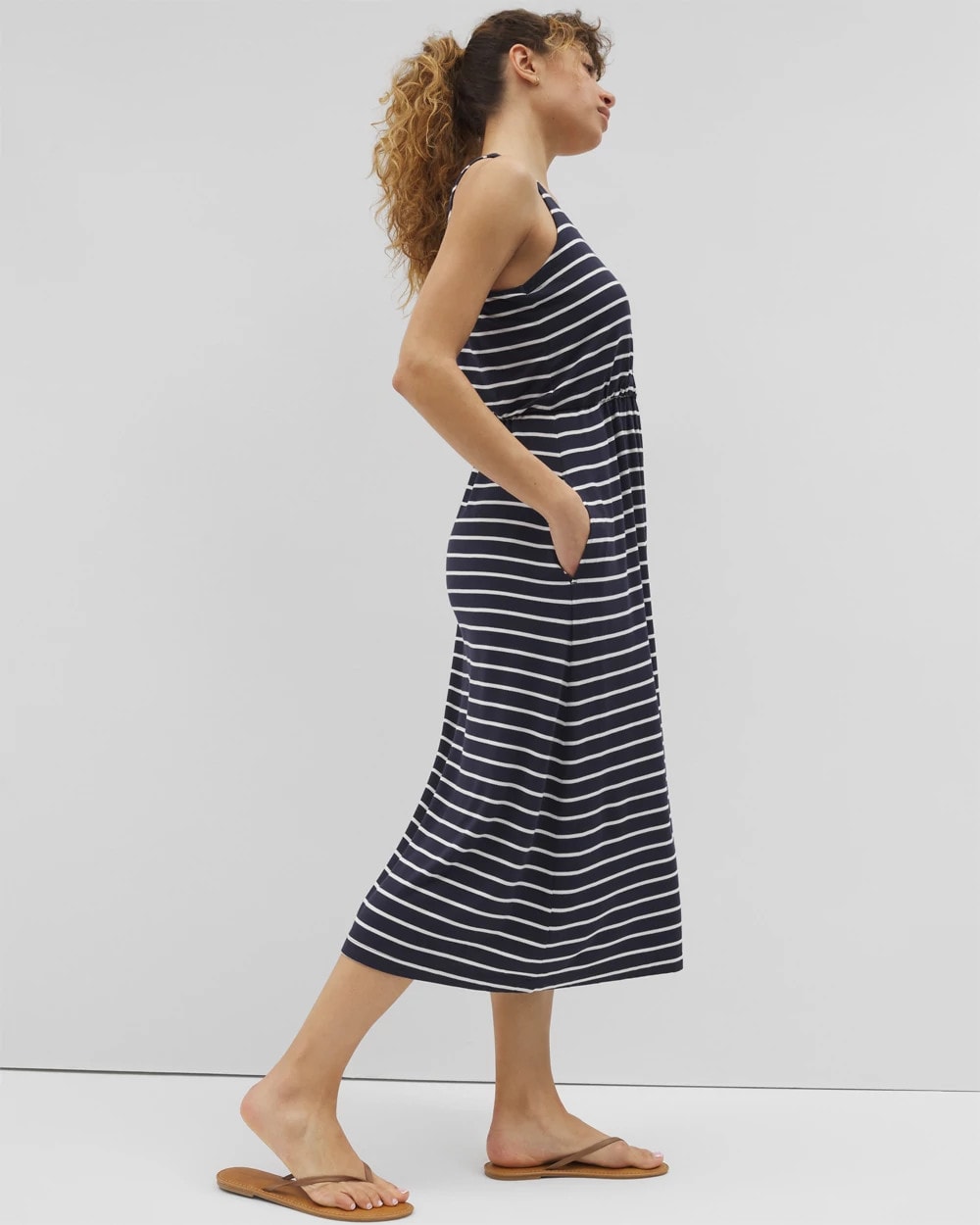 Lightweight Terry Lounge Midi Dress - FUNDAMENTAL POLAR COCO | Soma Women