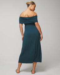 Off-The-Shoulder Midi Bra Dress - DARK HARBOUR | Soma Women