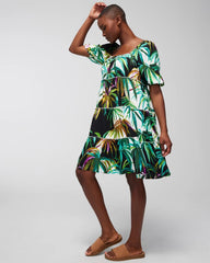 Tiered Short Bra Dress - BUNGALOW PALMS COCONUT | Soma Women