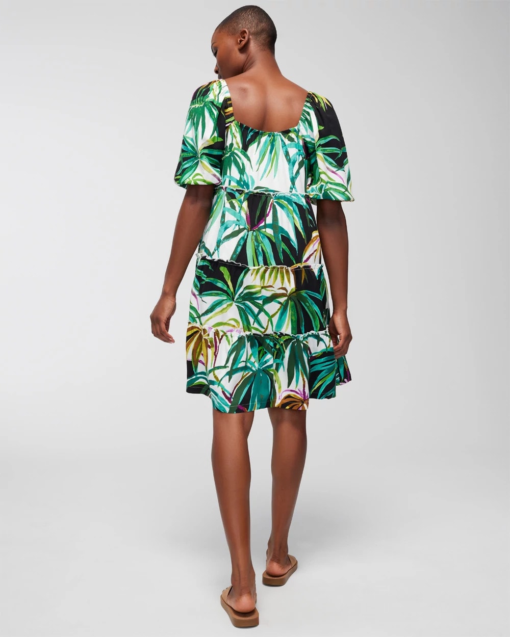 Tiered Short Bra Dress - BUNGALOW PALMS COCONUT | Soma Women