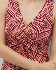 V-Neck Short Bra Dress - GOA GEO GRAND VELVET PLUM | Soma Women