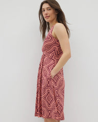 V-Neck Short Bra Dress - GOA GEO GRAND VELVET PLUM | Soma Women