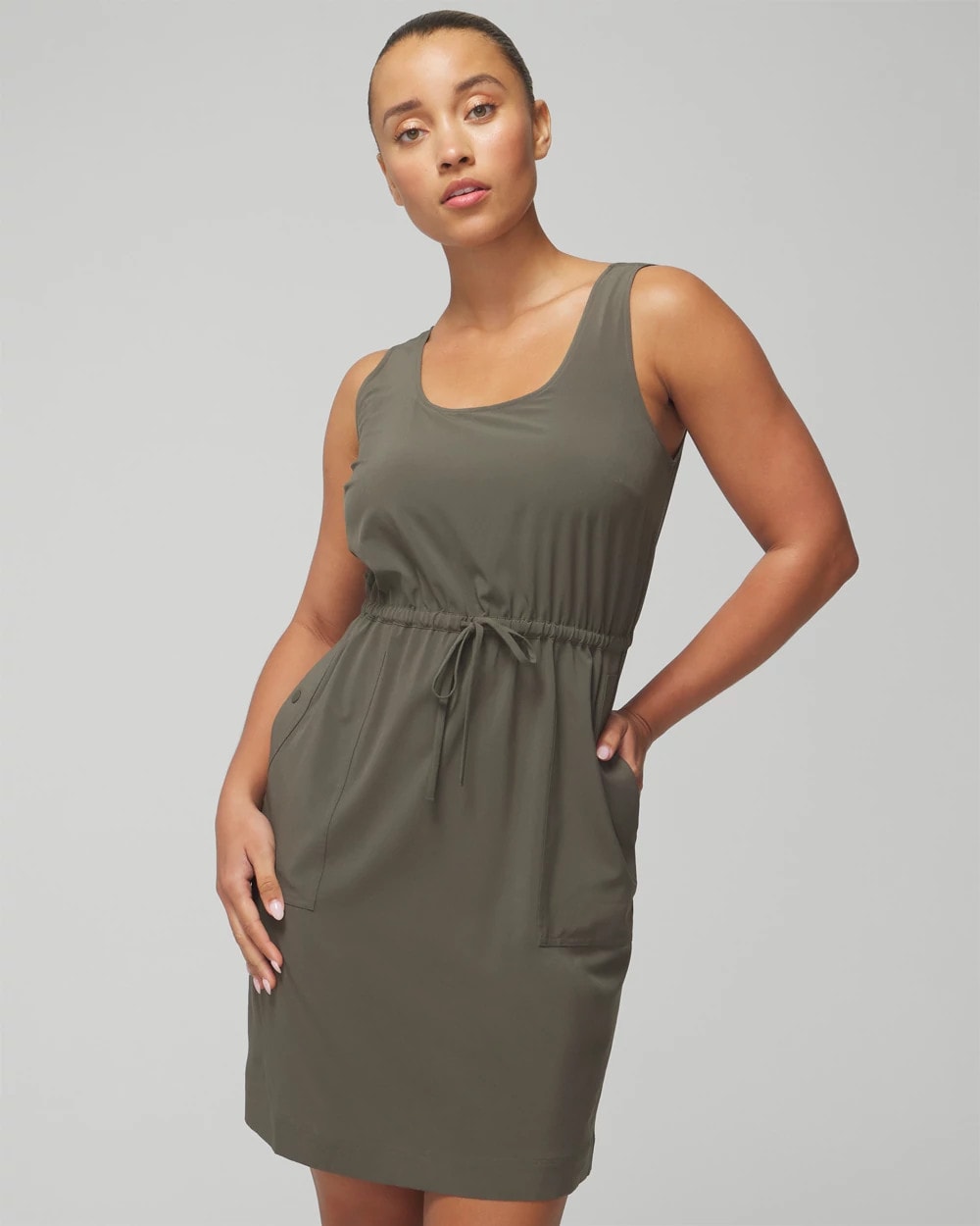 Tank Cargo Dress - DARK GRAY OLIVE | Soma Women