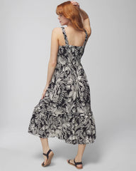 Midi Bra Dress - PATTERNED PALMS BLACK | Soma Women