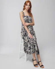Midi Bra Dress - PATTERNED PALMS BLACK | Soma Women