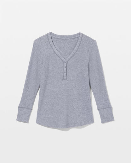 Long-Sleeve Pajama Henley - LUNAR TIDE | Soma Women