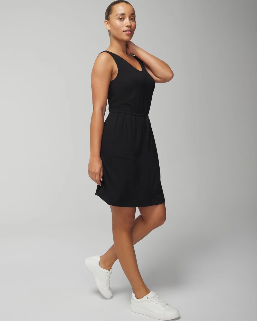 V-Neck Sneaker Dress - BLACK | Soma Women