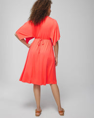 Flutter Sleeve Short Bra Dress - VIVID CORAL | Soma Women