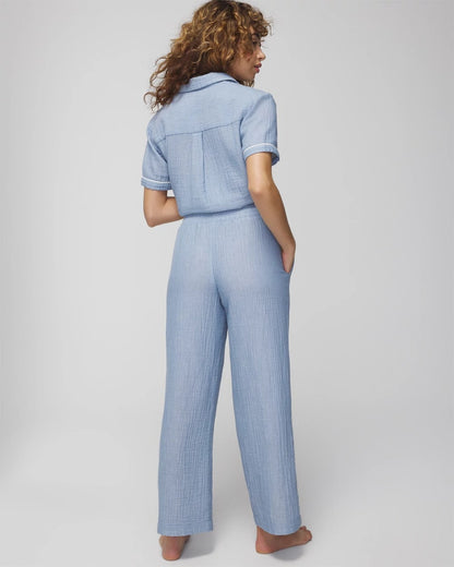 Pajama Pants - CROSSDYE VINTAGE INDIGO | Soma Women
