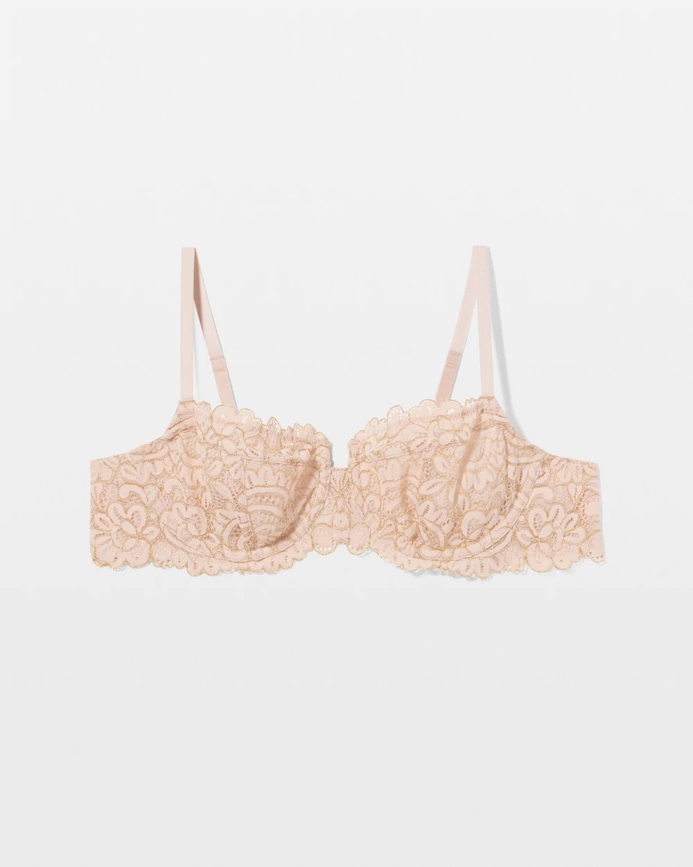 Unlined Lace Balconette Bra - CAMEO ROSE W/ GOLD LUREX | Soma Women