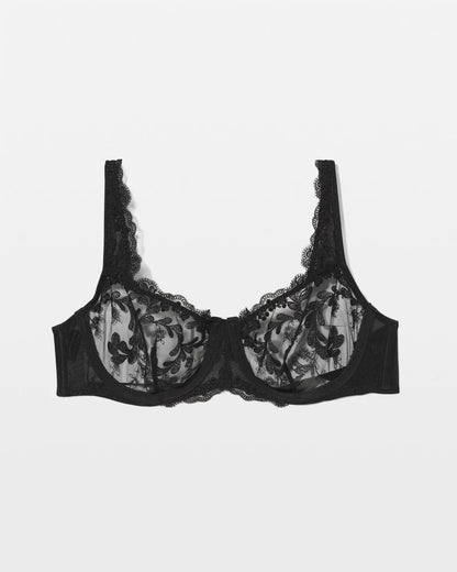 Sensuous Embroidery Balconette Bra - BLACK | Soma Women