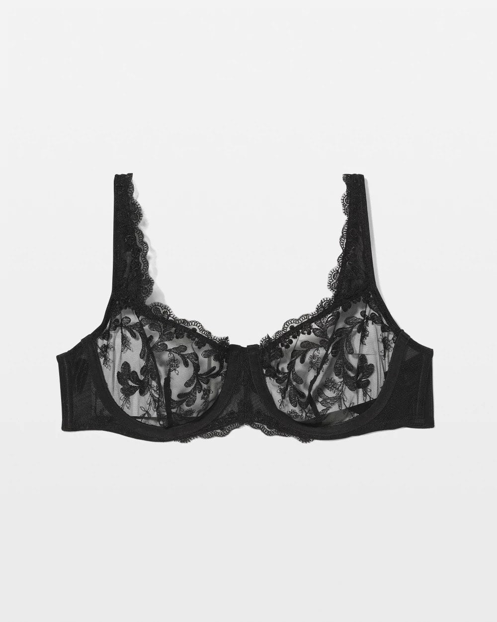 Sensuous Embroidery Balconette Bra - BLACK | Soma Women