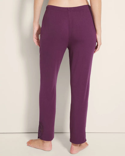 Rib Ankle Pajama Pants - BLACKBERRY WINE | Soma Women