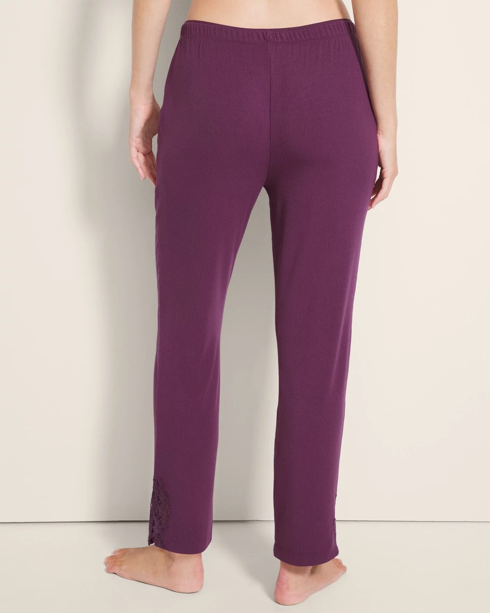 Rib Ankle Pajama Pants - BLACKBERRY WINE | Soma Women