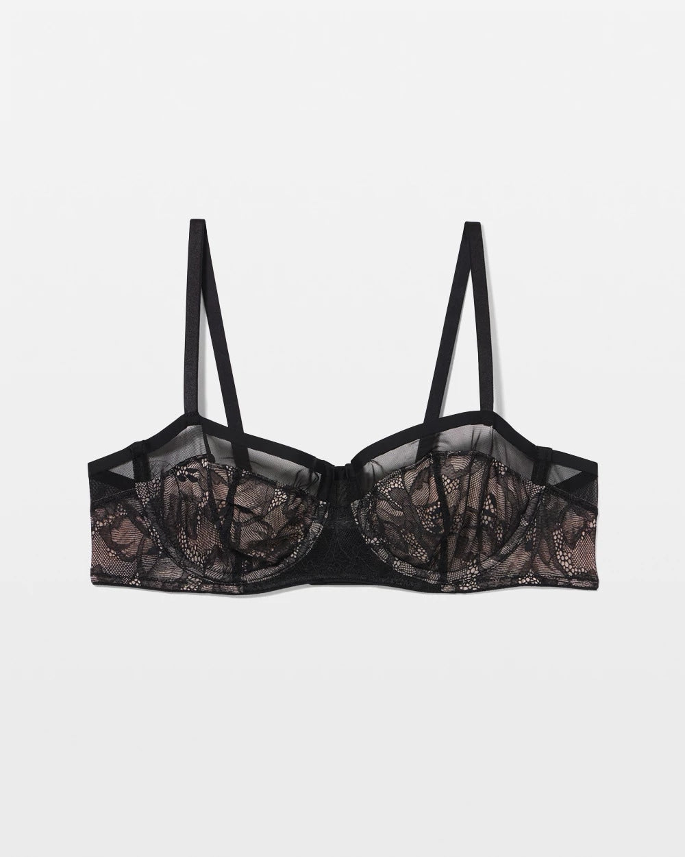 Sheer Lace Unlined Balconette Bra - BLACK | Soma Women