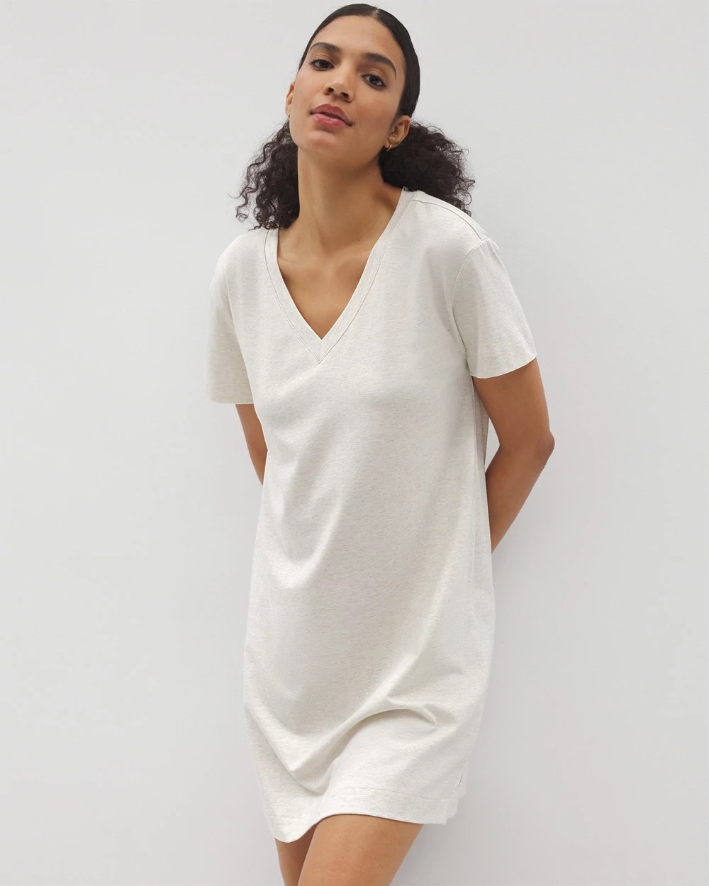 Short-Sleeve Sleepshirt - HEATHER CRYSTAL | Soma Women