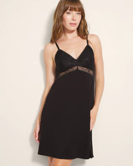Soft Support Lace Chemise - BLACK | Soma Women