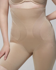 Mid-Level Shaping Vanishing Edge High-Waist Thigh Slimmer - WARM AMBER | Soma Women