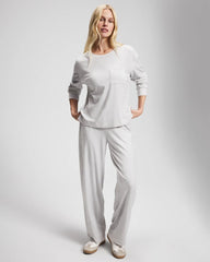 Velour Crewneck Sweatshirt - VAPOR GRAY | Soma Women
