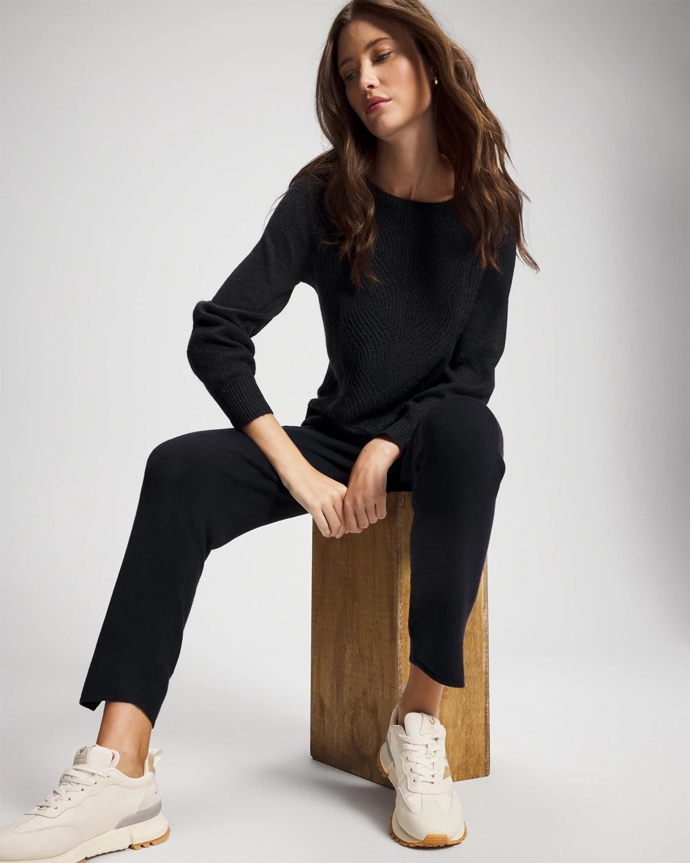 Shimmer Cable Knit Sweater - MIDNIGHT SKIES | Soma Women