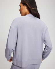 Ultrasoft Fleece Quarter Zip Sweatshirt - PERFECT SKY | Soma Women